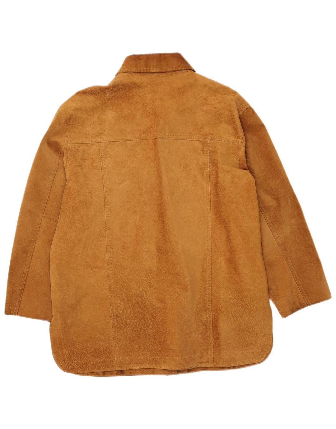 VINTAGE Chaqueta de ante para mujer IT 42 Cuero beige medio