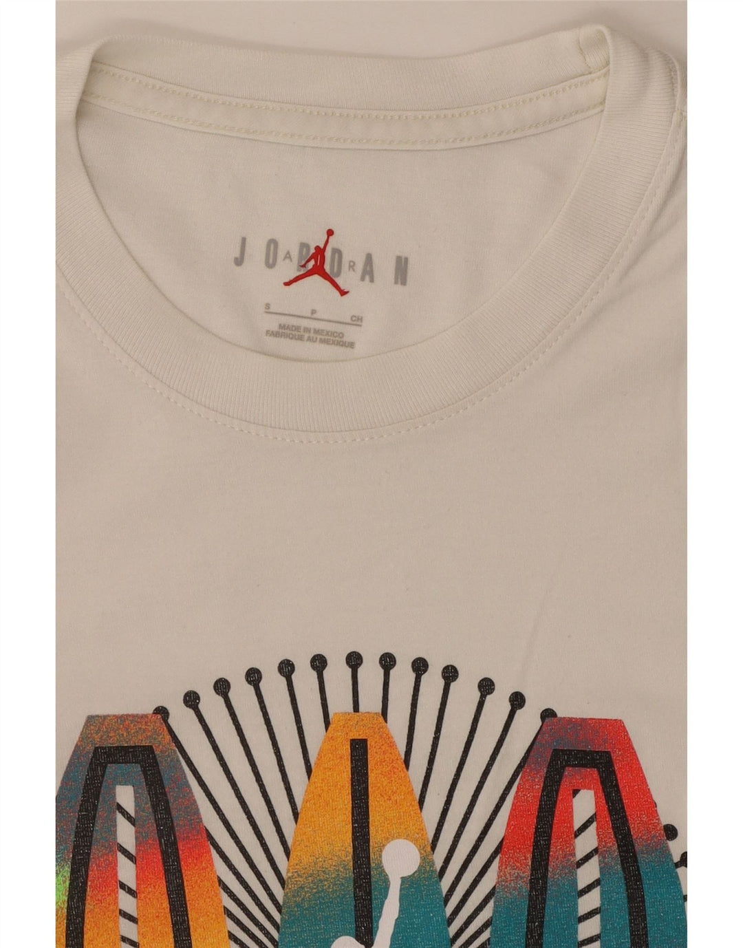 JORDAN Camiseta gráfica para hombre Top pequeño de algodón blanco