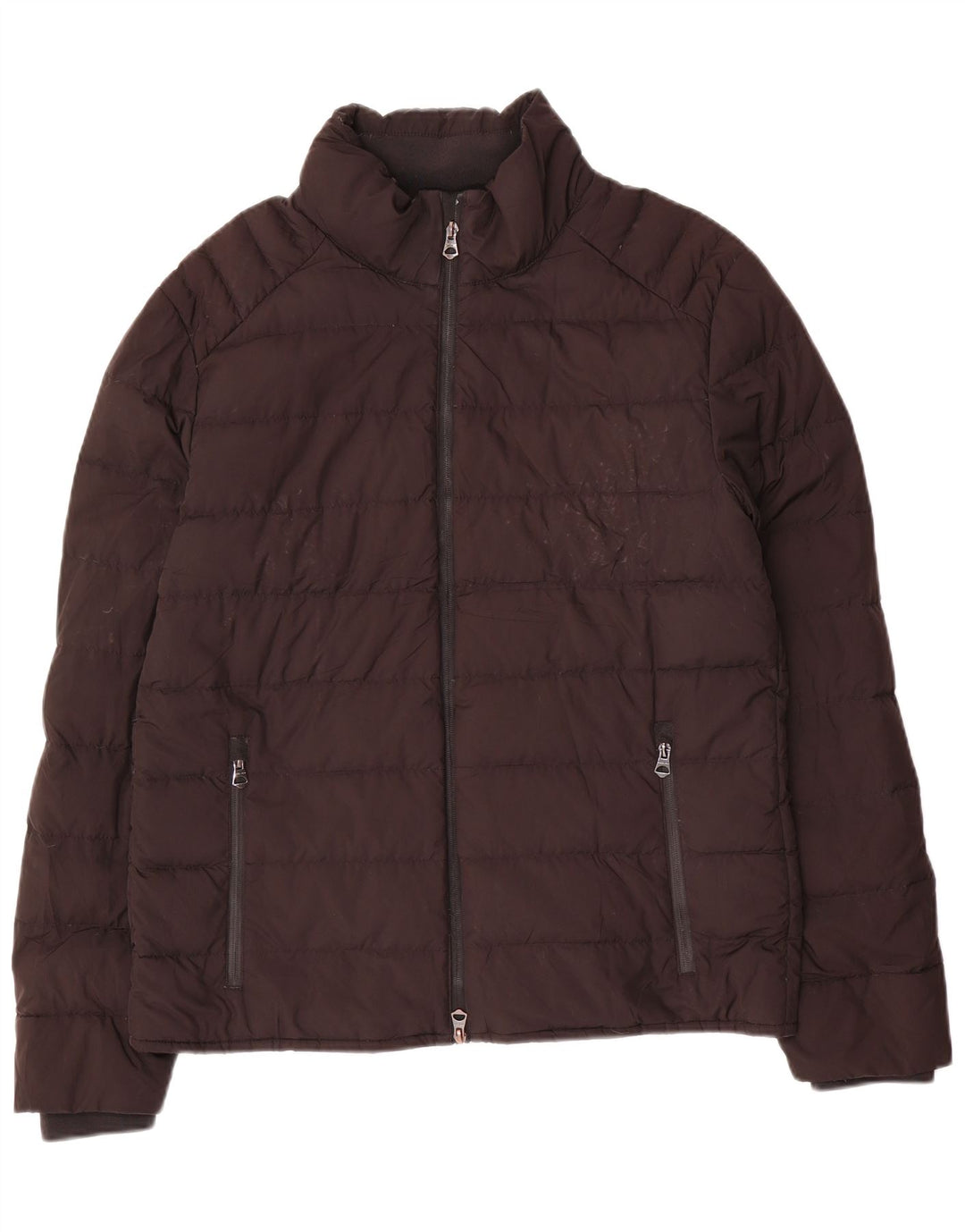 Zara Hombre Chaqueta Acolchada UK 40 Grande Poliéster Negro