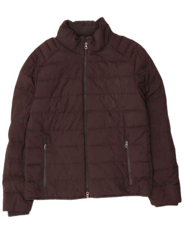 Zara Hombre Chaqueta Acolchada UK 40 Grande Poliéster Negro