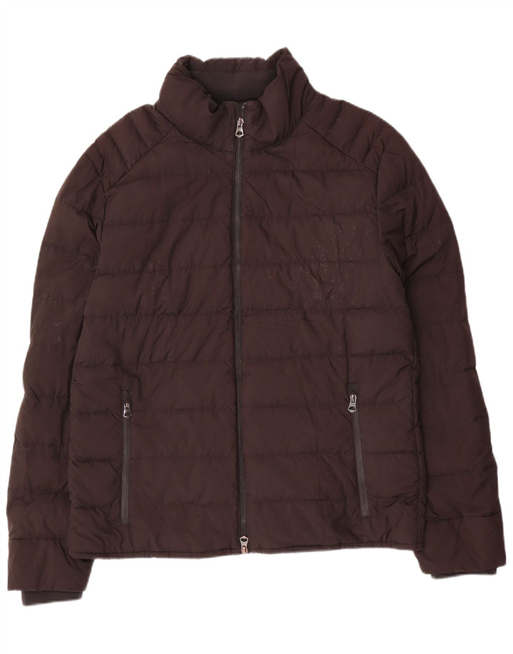 Zara Hombre Chaqueta Acolchada UK 40 Grande Poliéster Negro