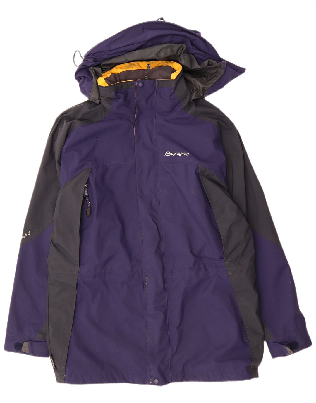 Sprayway Chaqueta impermeable con capucha para hombre UK 38 Medium Azul marino Colorblock