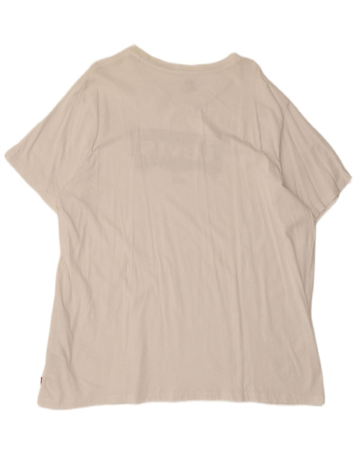 Levi's Camiseta Gráfica Mujer Top 2XL Algodón Blanco