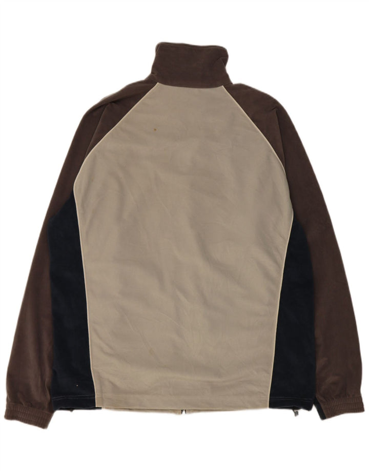 Diadora Chaqueta de chándal para hombre ES 46 XL Gris Colorblock Poliéster