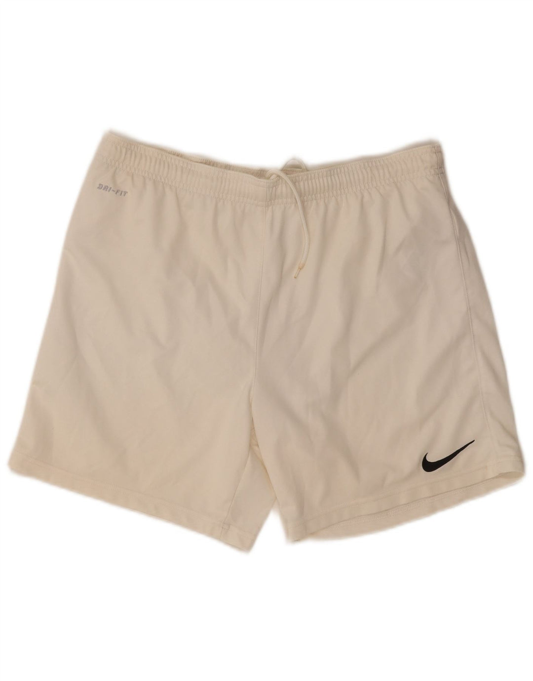 Pantalones cortos deportivos Nike Dri Fit para hombre poliéster blanco mediano