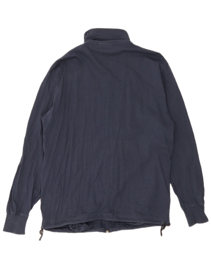 Asics Mens Chándal Top Chaqueta Pequeña Azul Marino