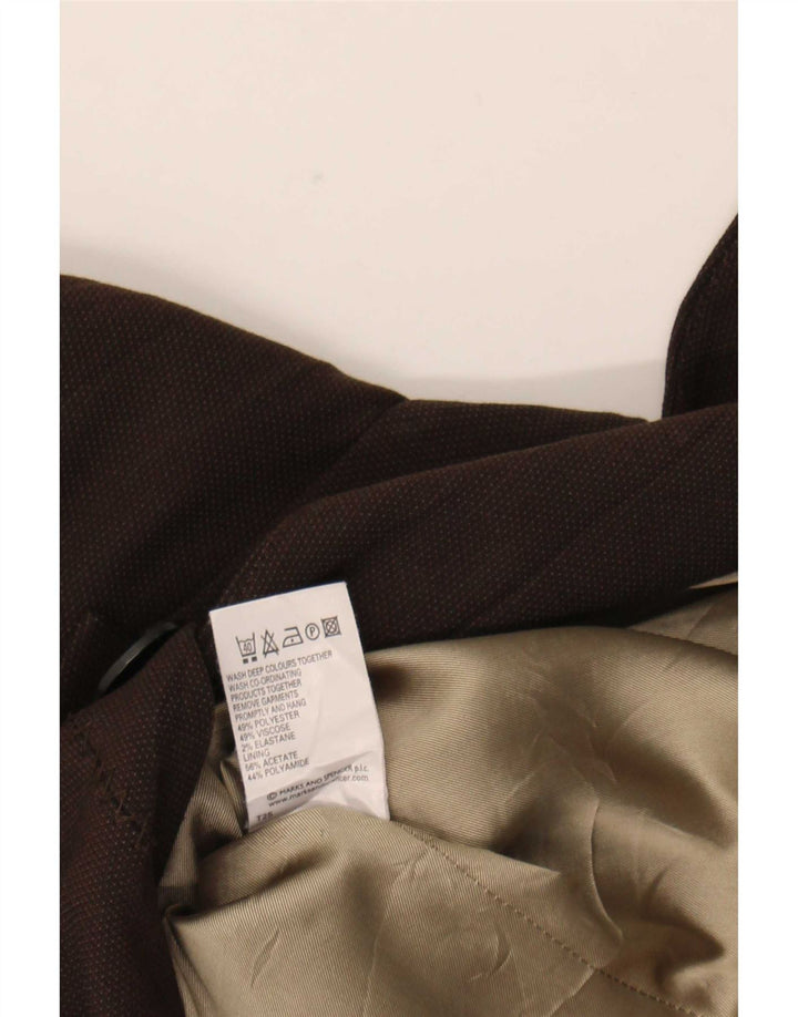 Marks & Spencer Chaqueta tipo blazer con 1 botón para mujer, talla 44, color marrón medio