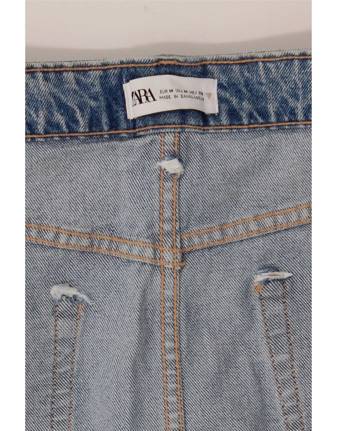 Zara Mujer Falda Vaquera Mediana W28 Azul
