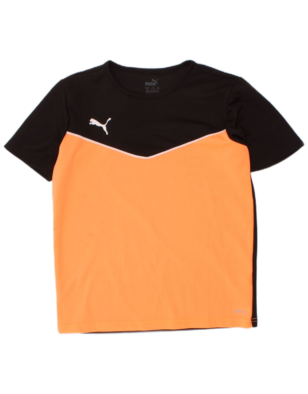 Puma Camiseta para niño Top 11-12 años Negro Colorblock Poliéster