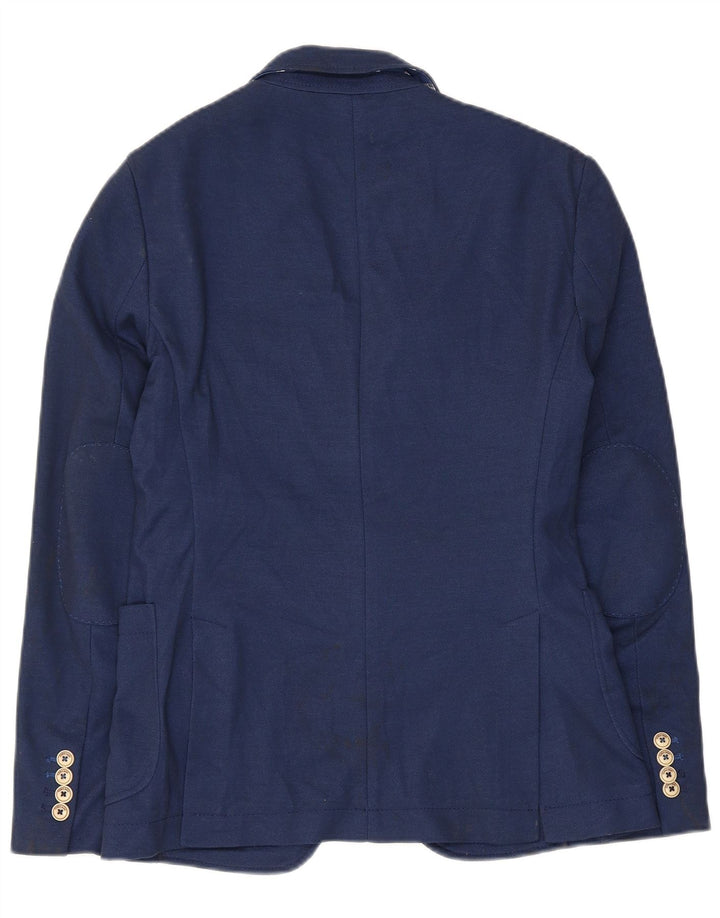 Zara Chaqueta tipo blazer de 2 botones para hombre EU 46 Small Azul marino Poliéster