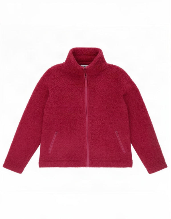 Marks & Spencer Chaqueta polar para mujer UK 44 Grande Poliéster granate