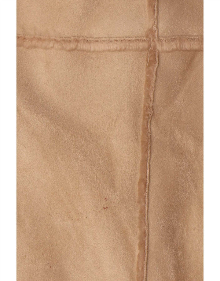 Casamia Abrigo Sherpa Extragrande para Mujer UK 10 Pequeño Poliéster Beige