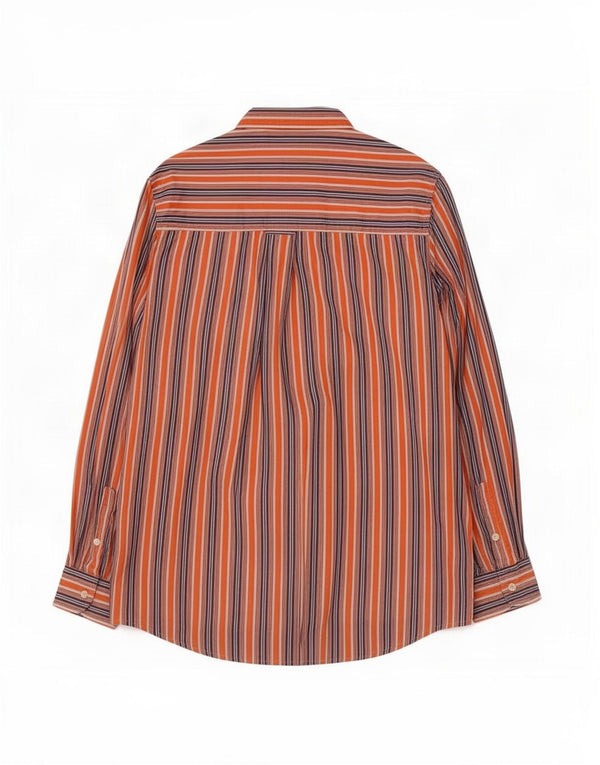 Chaps Camisa Easy Fit para hombre de algodón a rayas naranja grande