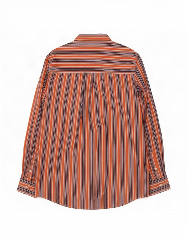 Chaps Camisa Easy Fit para hombre de algodón a rayas naranja grande