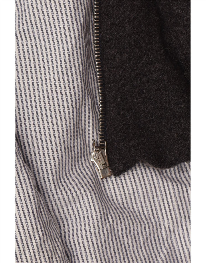 Moncler Chaqueta acolchada con capucha para hombre Talla 3 Grande Gris Diseño en bloques de color