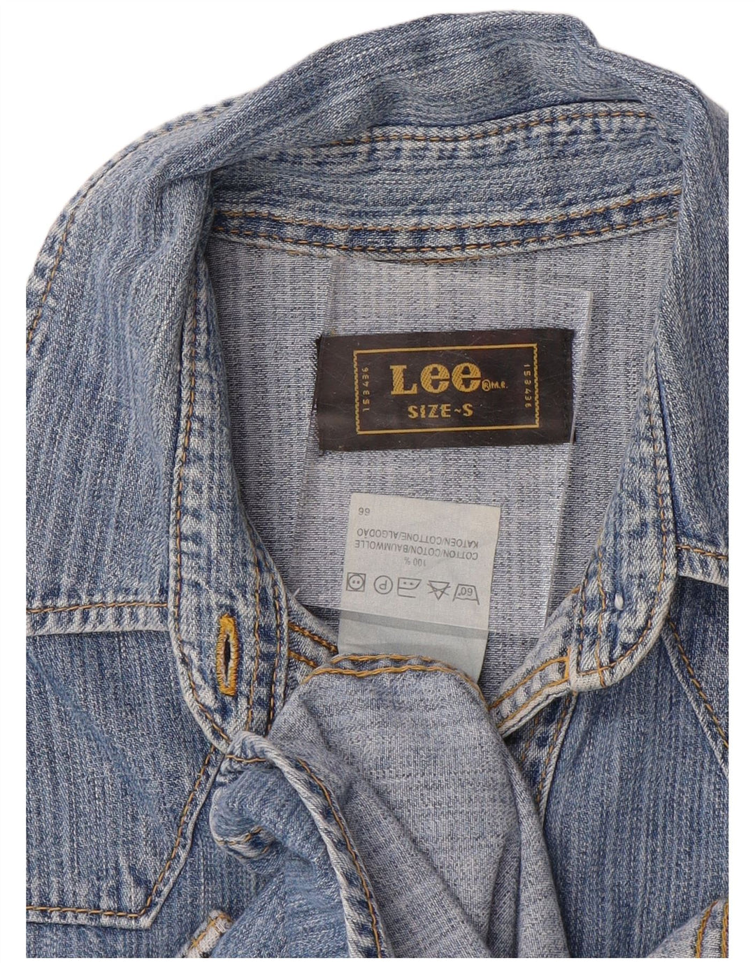 Camisa vaquera Lee para mujer UK 10 Small Blue Cotton