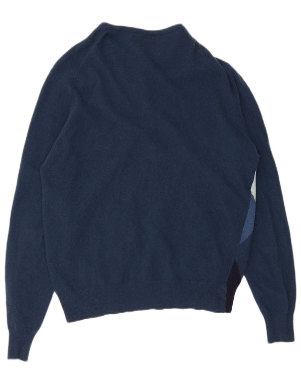 Suéter tipo cárdigan para mujer Pringle Reino Unido 44 Medio azul marino Argyle/Diamante