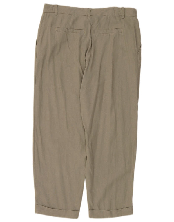Zara Mujer Pantalón Chino Recto EU 40 Medium W30 L27 Caqui