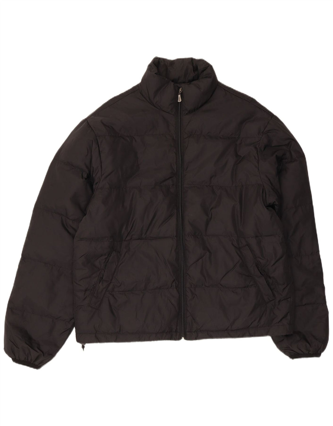 Chaqueta acolchada vintage para hombre Reino Unido 40 Poliamida negra grande