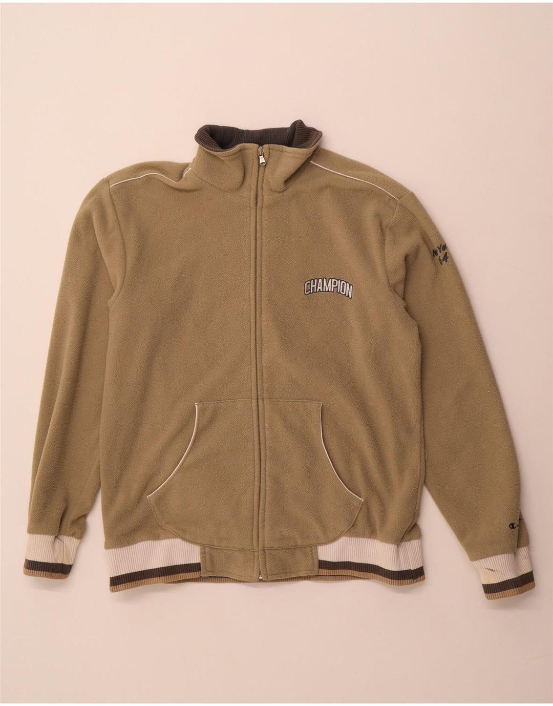 Champion Chaqueta Polar Mujer UK 40 XL Caqui Colorblock Poliéster