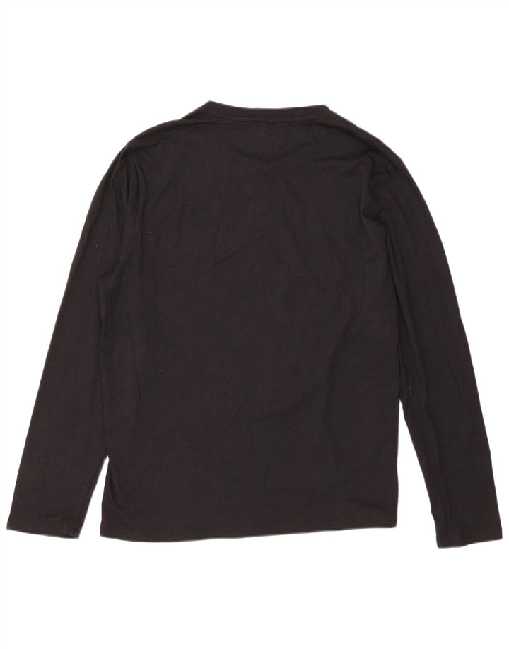 Chaps Hombre Gráfico Top Manga Larga XL Algodón Negro