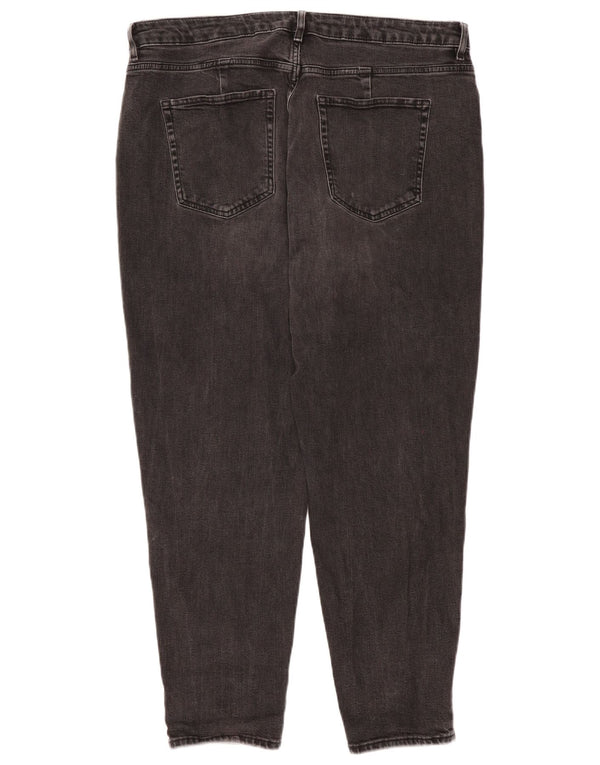 Marks & Spencer Jeans Mom Tapered para Mujer UK 20 2XL W40 L29 Algodón Negro