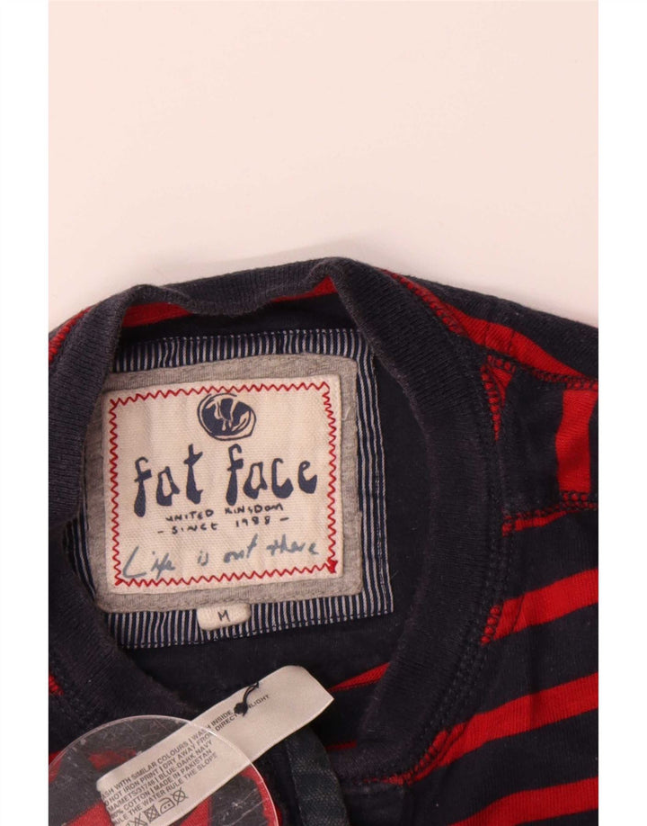 Camiseta de hombre Fat Face de manga larga con rayas rojas medianas