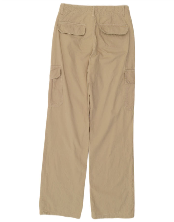 ZARA Mujer Pantalón Cargo Recto De Cintura Alta EU 34 2XS W24 L31 Verde