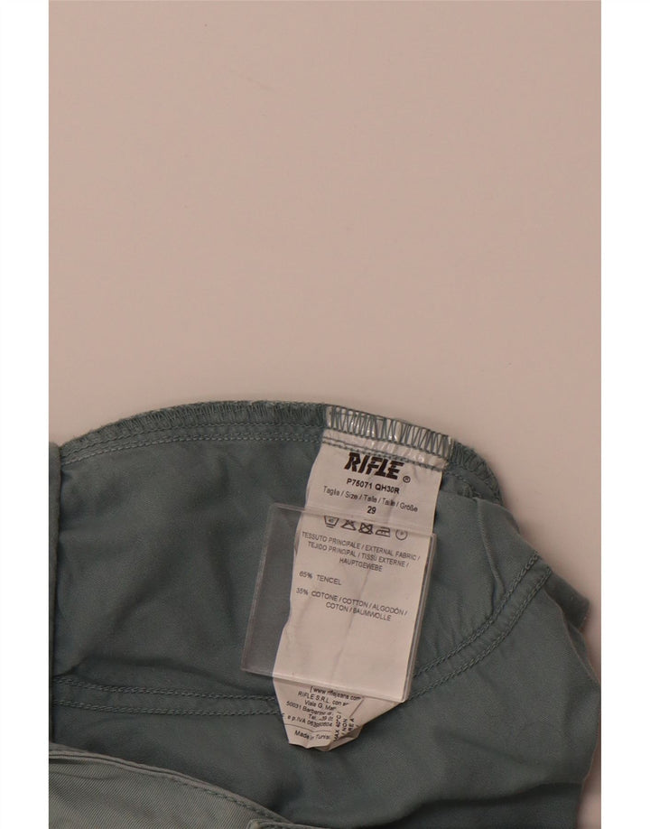 RIFLE Womens Bootcut Chino Trousers W29 L30 Blue Tencel Vintage Rifle and Second-Hand Rifle from Messina Hembry 