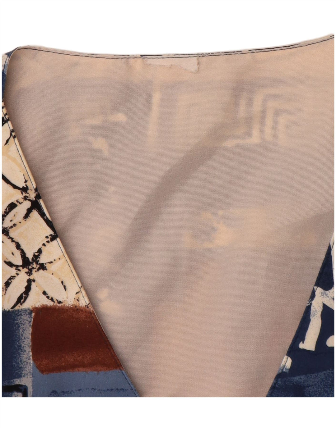 VINTAGE Chaleco de mujer Reino Unido 12 Patchwork multicolor medio