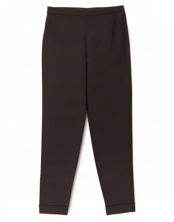 Marks & Spencer Pantalones casuales cónicos para mujer UK 44 Medium W28 L28 Negro