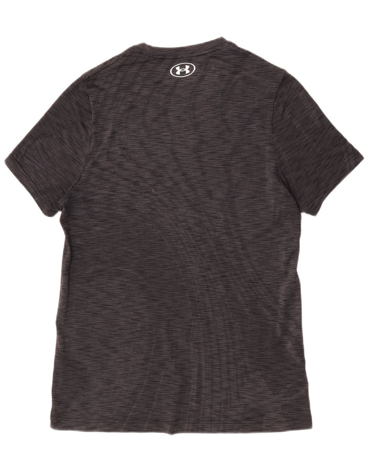 Under Armour Camiseta ajustada para hombre Top mediano negro moteado