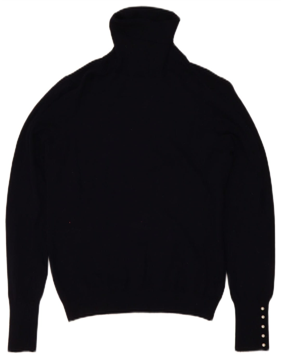 Zara Jersey con cuello vuelto para mujer, talla 44, talla grande, azul marino