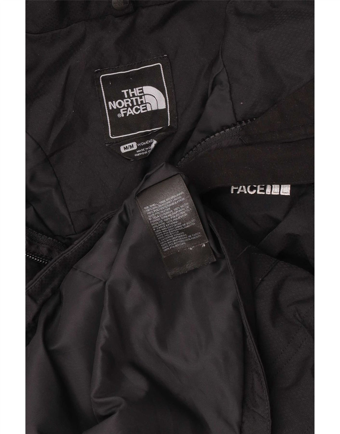 The North Face Chaqueta cortavientos con capucha para mujer UK 44 Medium Black Nylon