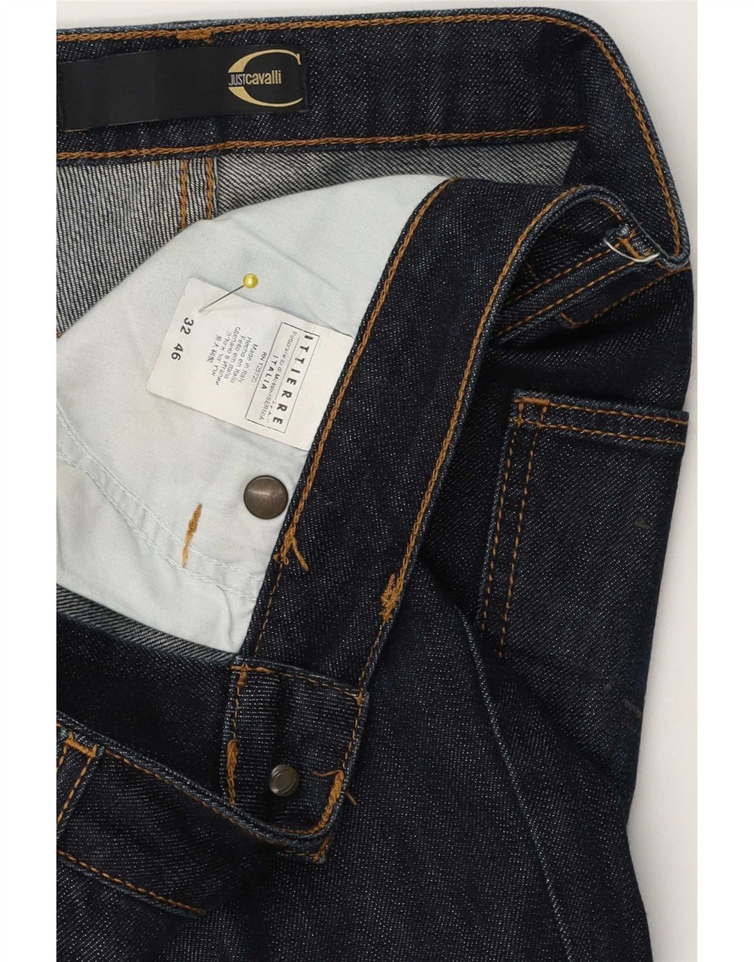 Just Cavalli Jeans Bootcut para Mujer IT 46 Grande W32 L30 Azul Marino
