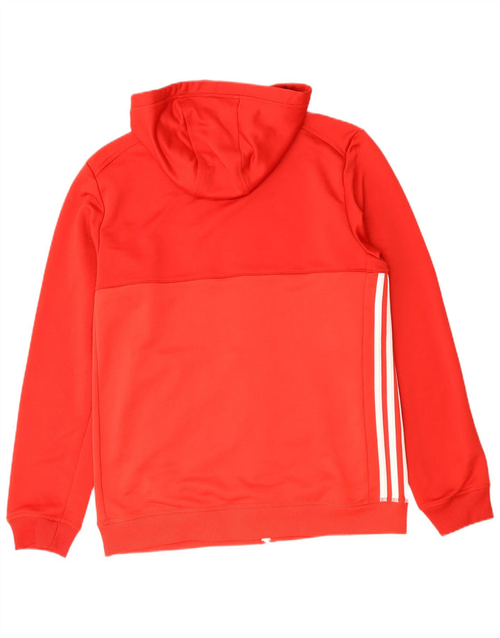 Adidas Mens Climalite Zip Sudadera con capucha Suéter Medio Rojo Poliéster