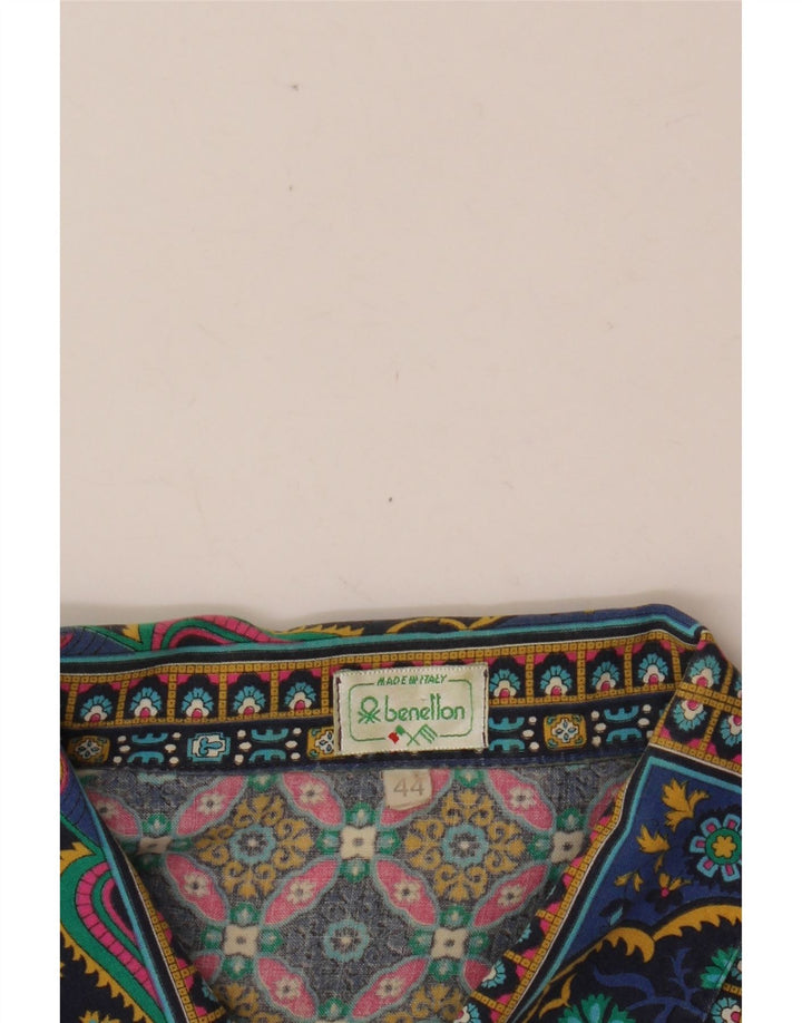 BENETTON Camisa Oversize Mujer IT 44 Medium Patchwork Multicolor