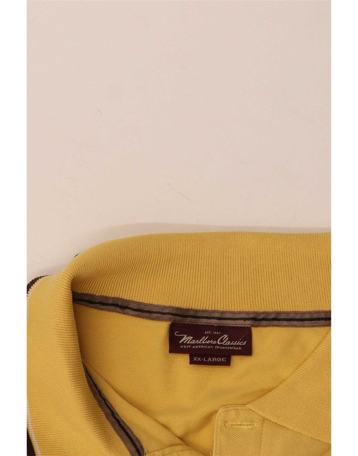 Marlboro Classics Polo Hombre 2XL Rayas Amarillas