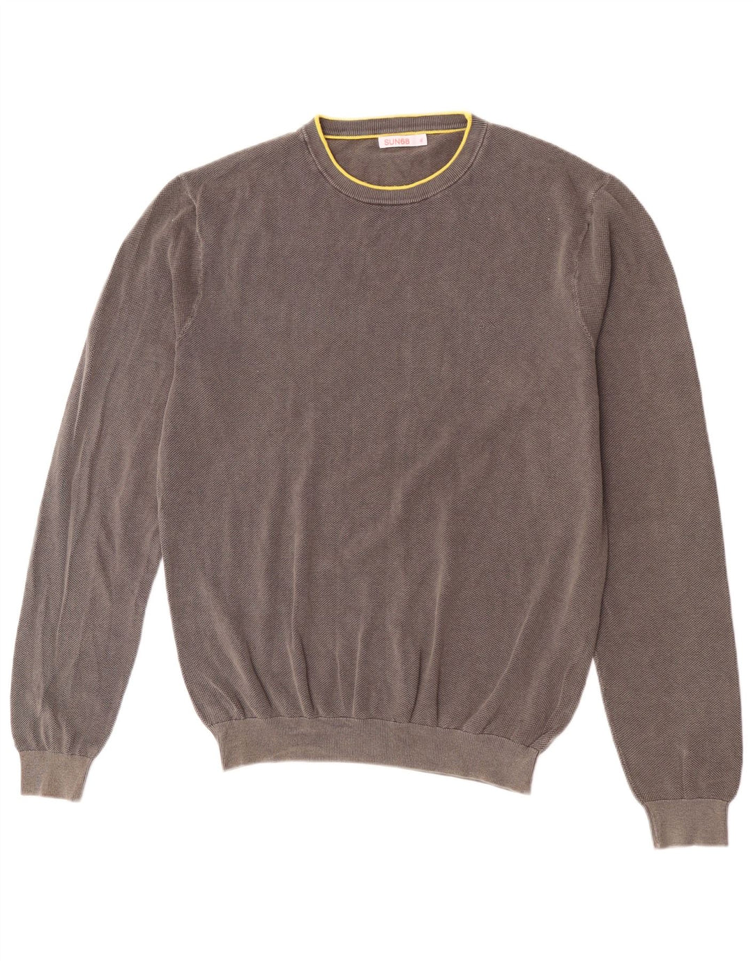 Sun68 - Jersey de cuello redondo para hombre, talla XL, algodón gris