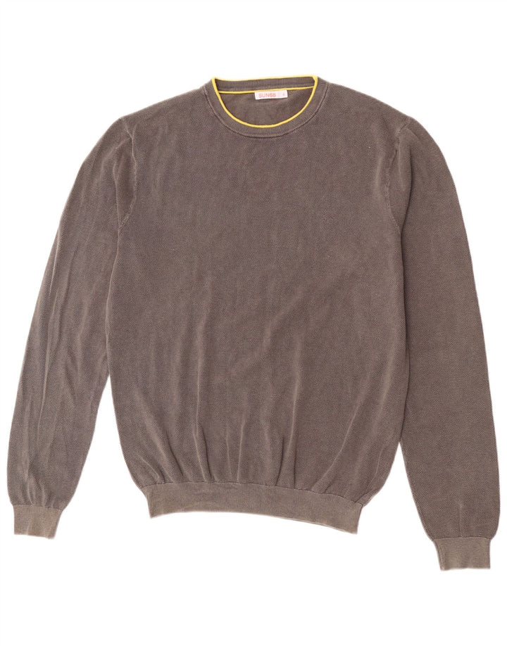 Sun68 - Jersey de cuello redondo para hombre, talla XL, algodón gris