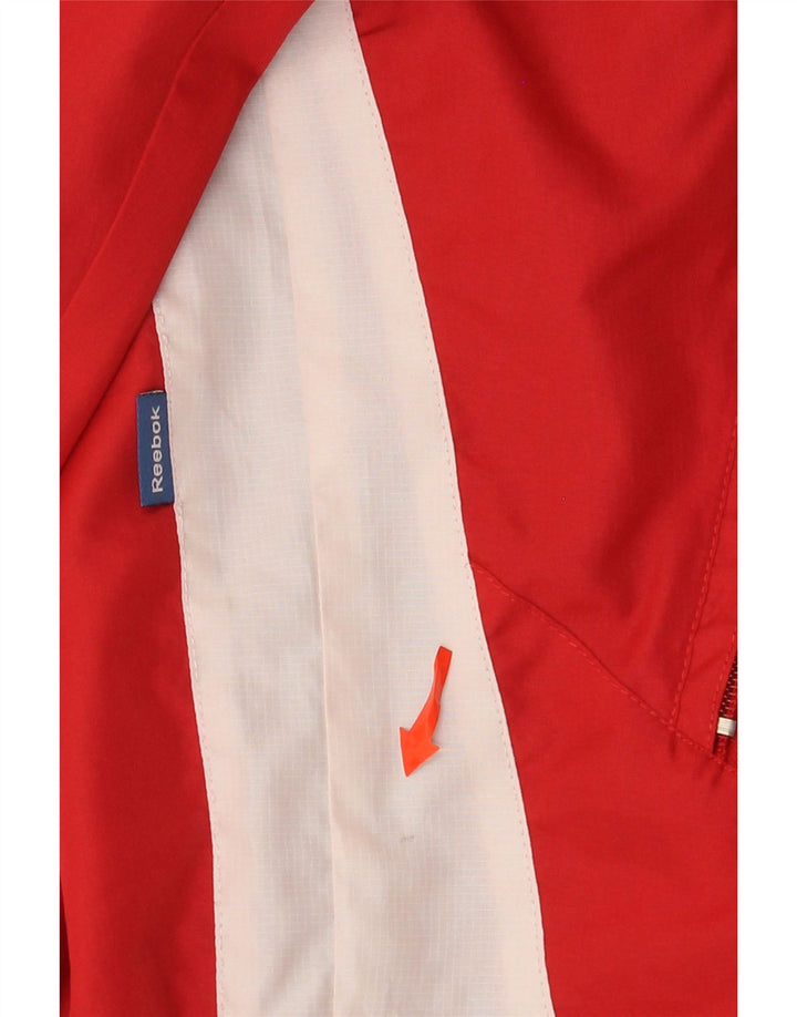 Reebok Chaqueta impermeable para hombre UK 42 XL Rojo Colorblock Poliéster