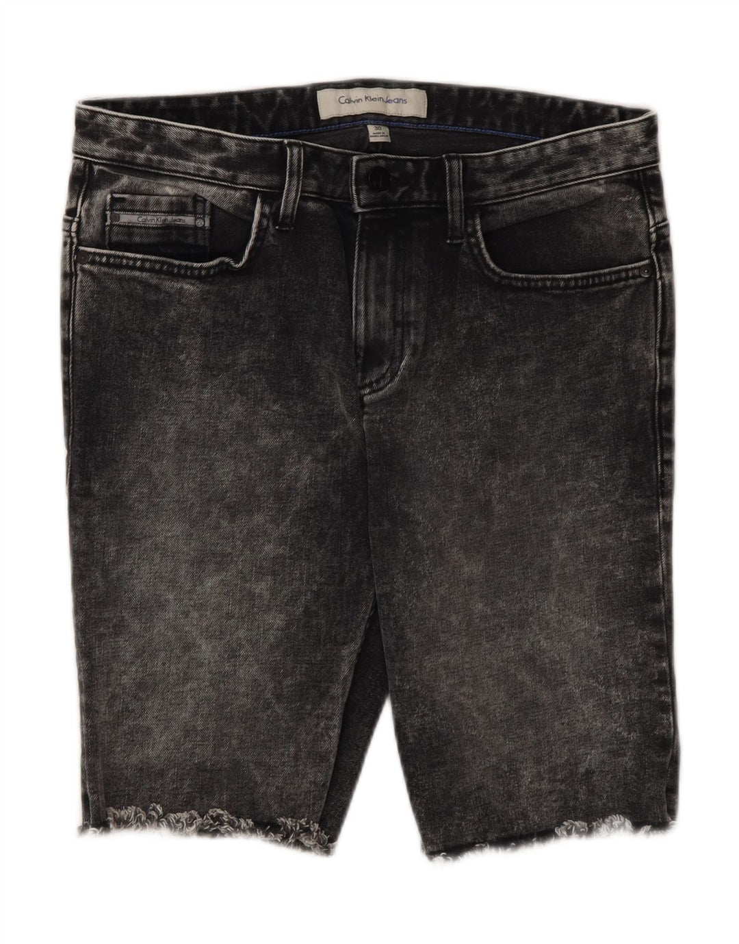 Calvin Klein Pantalones cortos de mezclilla para hombre W30 Algodón gris medio