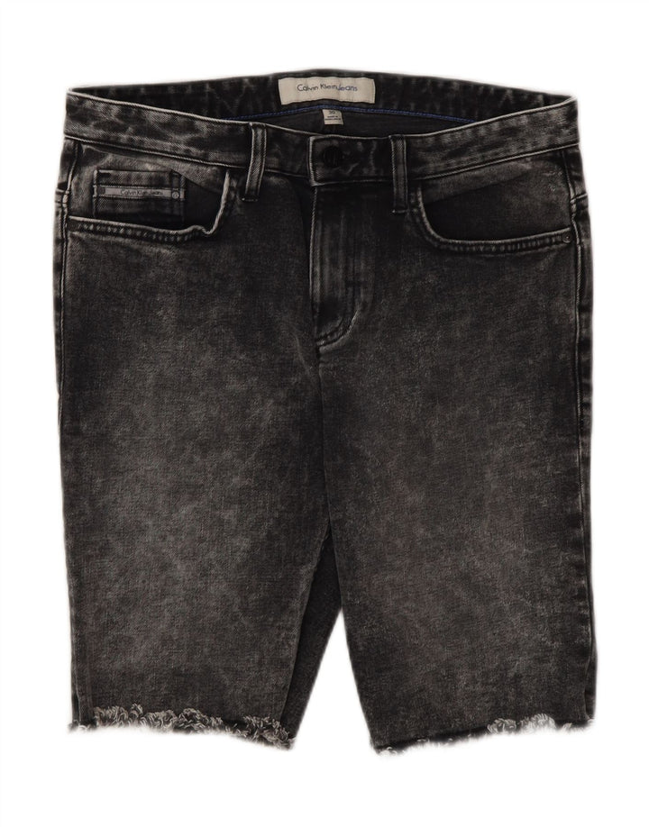 Calvin Klein Pantalones cortos de mezclilla para hombre W30 Algodón gris medio