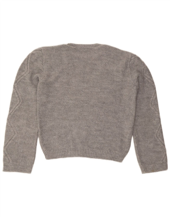 Suéter tipo jersey con cuello redondo para mujer Lipsy UK 42 Acrílico gris medio