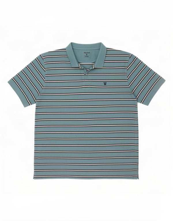 James Pringle Polo para hombre XL Algodón a rayas azules