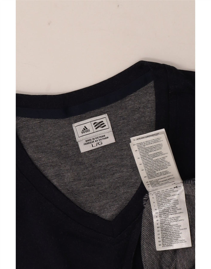 Adidas - Camiseta sin mangas para hombre, talla grande, nailon azul marino