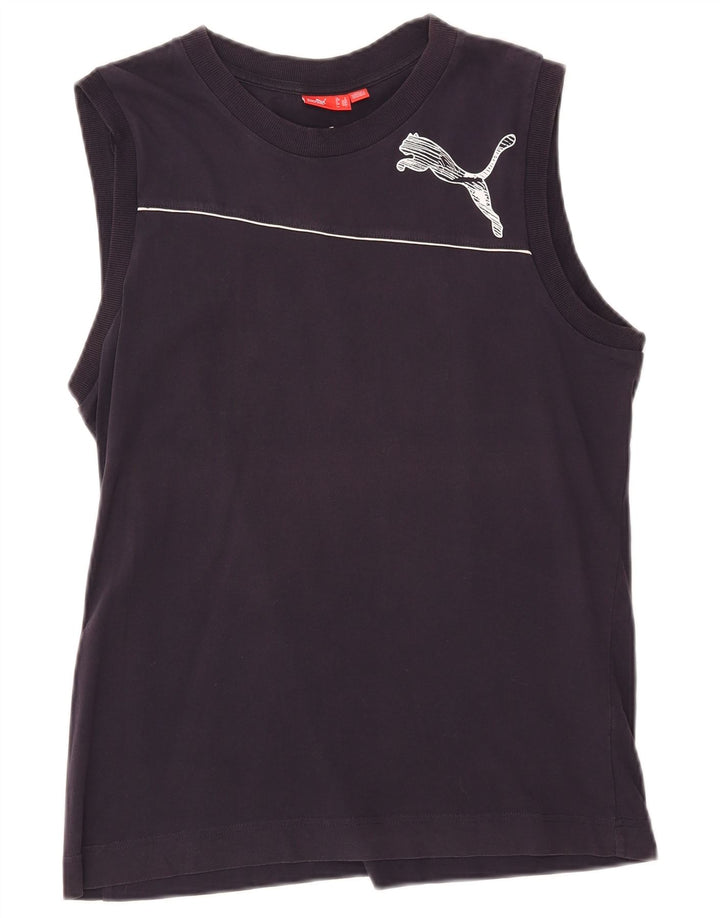 Puma Hombre Gráfico Chaleco Top Grande Azul Marino