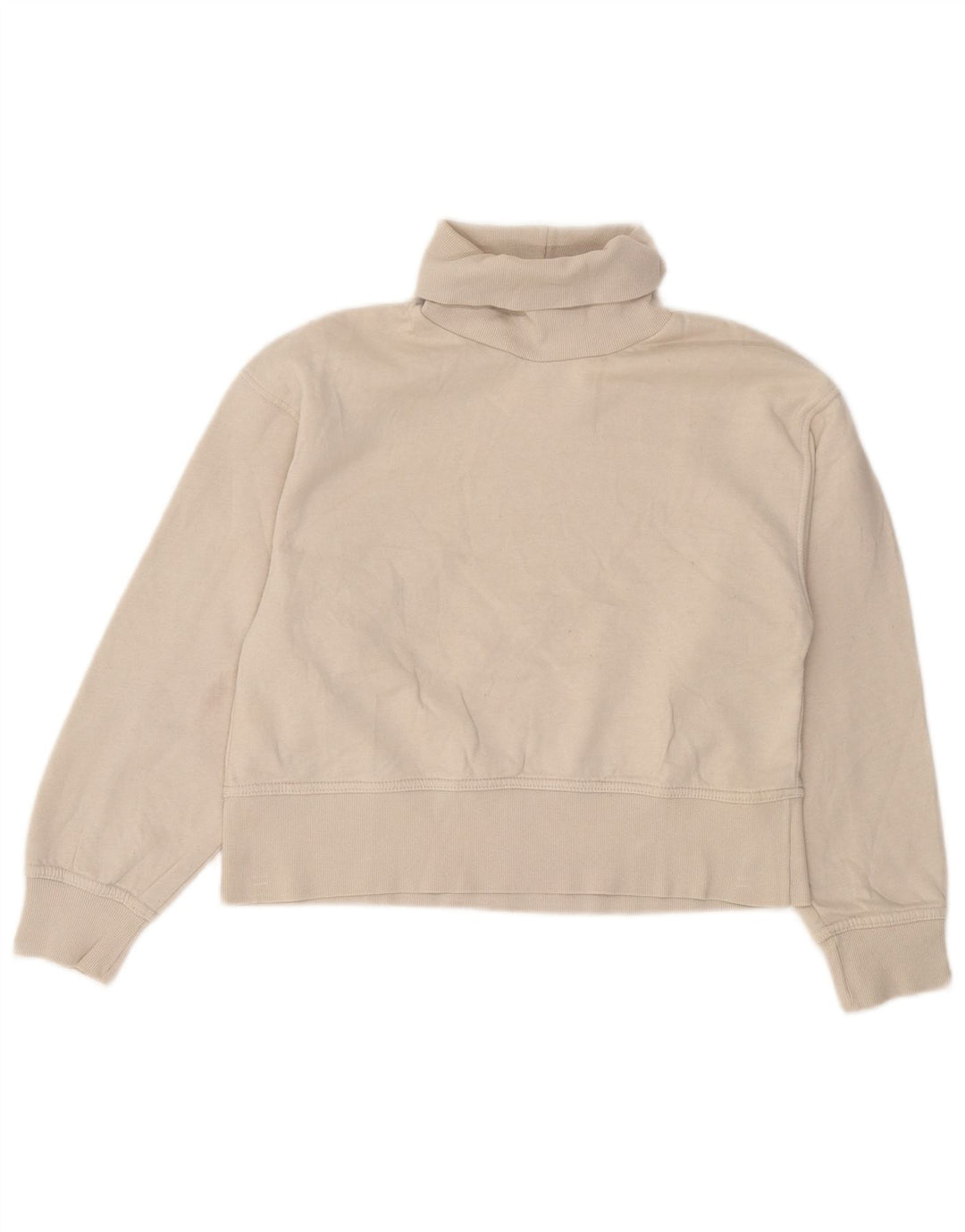 Zara Mujer Crop Sudadera Jumper UK 10 Small Blanco