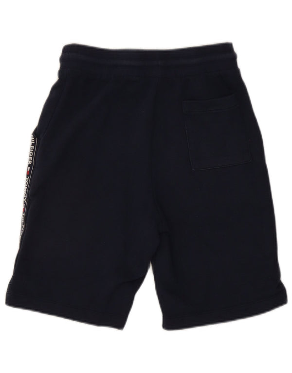 Tommy Hilfiger Pantalones cortos deportivos con gráficos para hombre pequeños de algodón azul marino