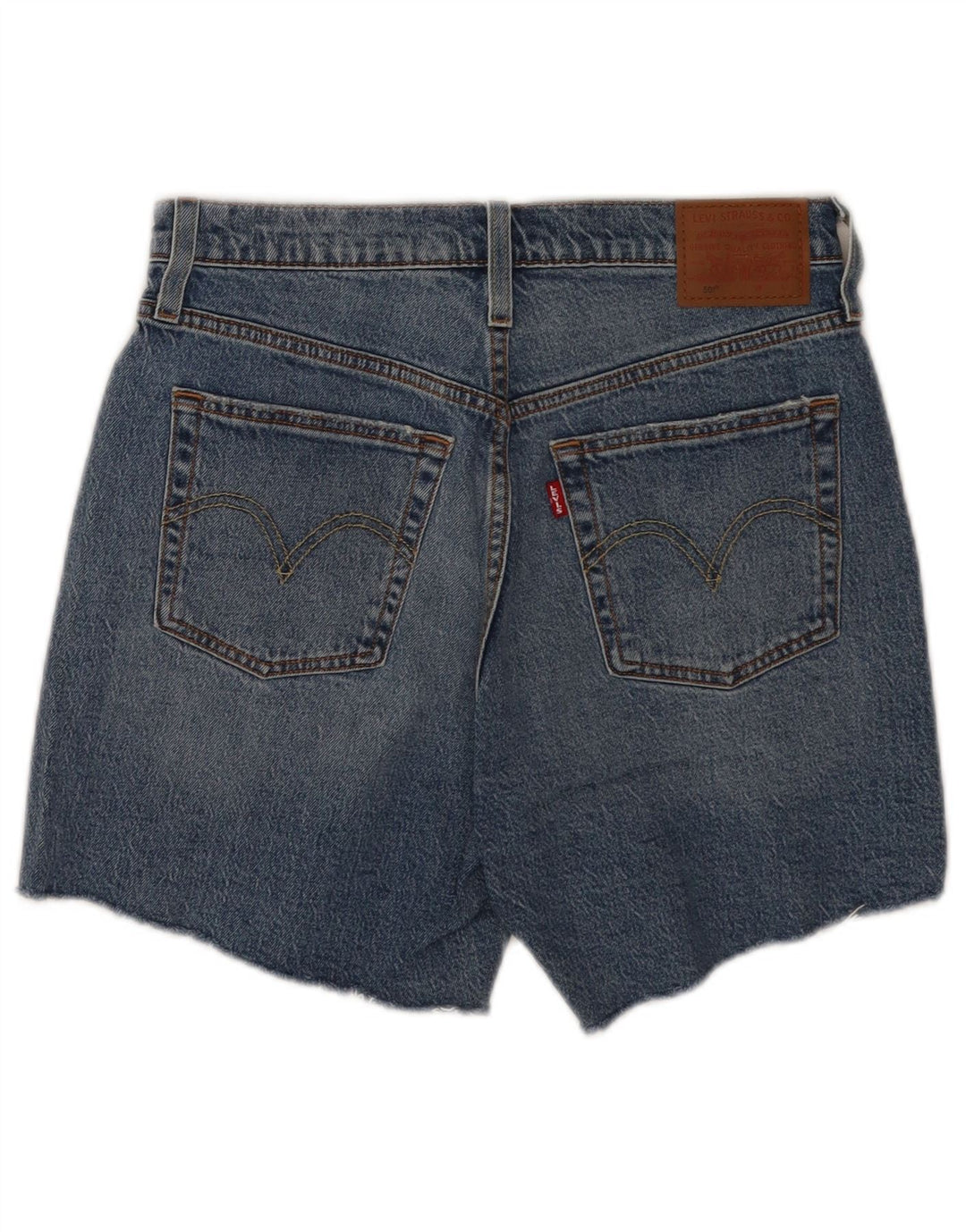 Levi's Mujer 501 Shorts Vaqueros W28 Algodón Azul Medio